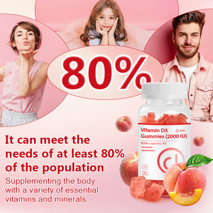 Integratore Alimentare OEM ODM OBM <span class=keywords><strong>di</strong></span> <span class=keywords><strong>Vitamina</strong></span> D3 2000 UI in Caramelle Gommose Rosa Dolci per Adulti con Capacità della Bottiglia Personalizzabile - Product Image 5