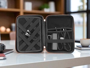 Bolsa Organizadora de Electrónicos, Pequeña Bolsa de Viaje para Accesorios Tecnológicos, Cubos de Embalaje, Accesorios <span class=keywords><strong>Crazy</strong></span> Horse, Bolsa de Almacenamiento para Exteriores - Product Image 3