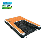 Dock gonflable en PVC pour chien avec large rampe de bateau, échelle de piscine pour l'entraînement à la plongée et les sports nautiques