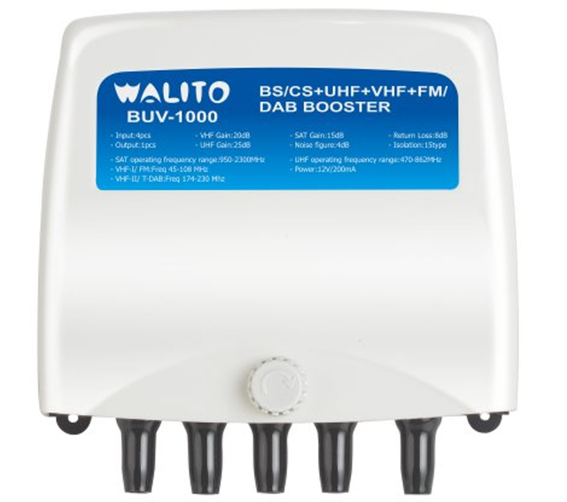 BUV-1000 High Power High Quality Outdoor TV Antenna Booster Reception Enhancer for Stronger TV Signals Amplifier