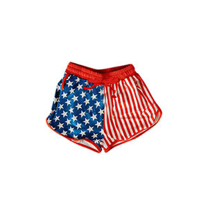 Shorts de sport pour petites filles avec imprimé drapeau américain du 4 juillet, shorts pour enfants, séchage rapide, spandex/polyester, shorts décontractés - Product Image 5