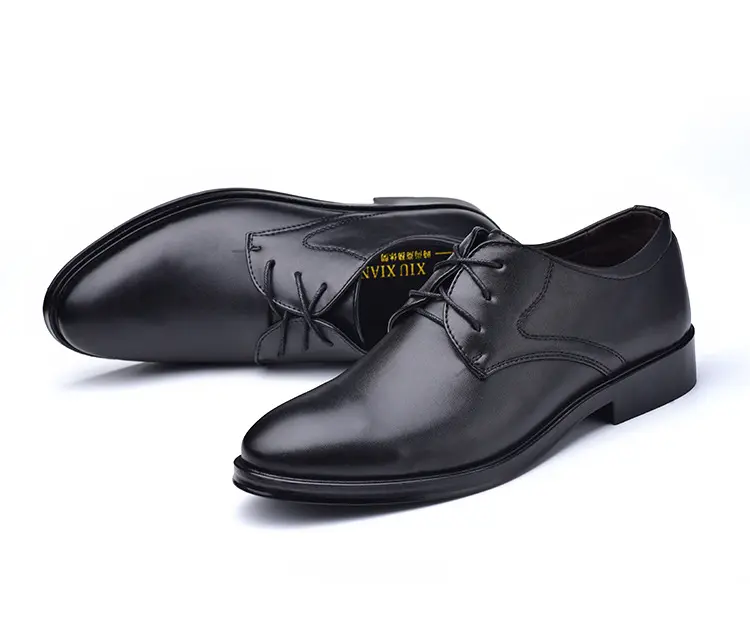 2023 Large size 38-48 Factory price wholesale handmade black leather casual shoes, office business men's formal shoes