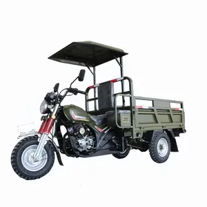 Venta directa de fábrica de alta calidad 150cc motor granja usado gasolina motorizado triciclo Tuk con techo del conductor