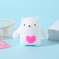 Ours en peluche à rebond lent, mignon, dessin animé, anti-stress, jouet à presser en farine pour adultes et adolescents