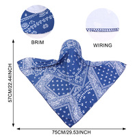 Visera de Moda con Diseño Paisley, Turbante, Visera con Cordones, Gorra para Protección Solar al Aire Libre, Pañuelo Elástico para la Cabeza, Sombrero Bandana para Viajes, Protección Solar para Mujer