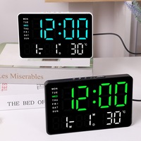Horloge de bureau numérique intelligente personnalisée multifonctionnelle avec heure et date horloge numérique pour chambre