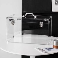 Recipiente de regalo plegable portátil moderno, caja de flores de acrílico transparente para el Día de San Valentín, jarrón de plástico elegante, botella decorativa