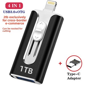 Nuova Chiavetta USB 3.0 per Telefoni Android OTG Tre-in-Uno con Design Creativo Push-Pull in Metallo e Incisione Logo - Product Image 2