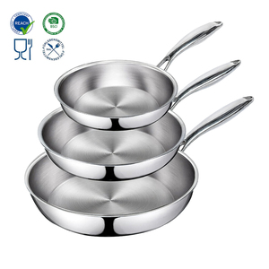 Padella in Acciaio Inox Tri-Ply, Antiaderente Senza PFOA e PTFE, Compatibile con Forno/Lavastoviglie e Induzione - Product Image 1