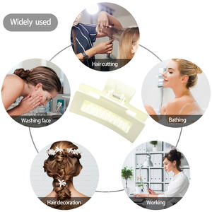 Ensemble de 13 pinces en plastique blanc laiteux, simples et polyvalentes pour les <span class=keywords><strong>accessoires</strong></span> de <span class=keywords><strong>cheveux</strong></span>, vente en gros, pince à <span class=keywords><strong>cheveux</strong></span> de qualité supérieure - Product Image 3