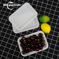 Biologisch Afbreekbaar Maïszetmeel Wegwerp Plastic Blisterbak Supermarkt Fruitgroente Verpakking Ondiepe Bakje Milieuvriendelijke Kommen