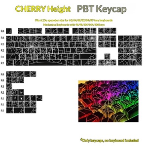 Clavier mécanique Wooting avec <span class=keywords><strong>touches</strong></span> <span class=keywords><strong>PBT</strong></span> gravées sur le côté en forme de toile d'araignée, transmission de la lumière, hauteur Cherry - Product Image 5