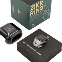 Anillo Inteligente Android M02 con Carcasa de Aleación Metálica y Plástico, Control por Aplicación, Alarma, Reloj, Tasbih Digital, Contador de Zikr, 5 Horarios de Oración