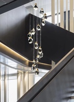 Plafonnier Led suspendu en cristal au design moderne, décoration d'intérieur