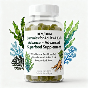 Gomitas para Adultos y Niños - Suplemento Avanzado de Superalimentos con Gel de Musgo Marino Natural, Extracto de Bladderwrack y Raíz de Bardana - Product Image 1