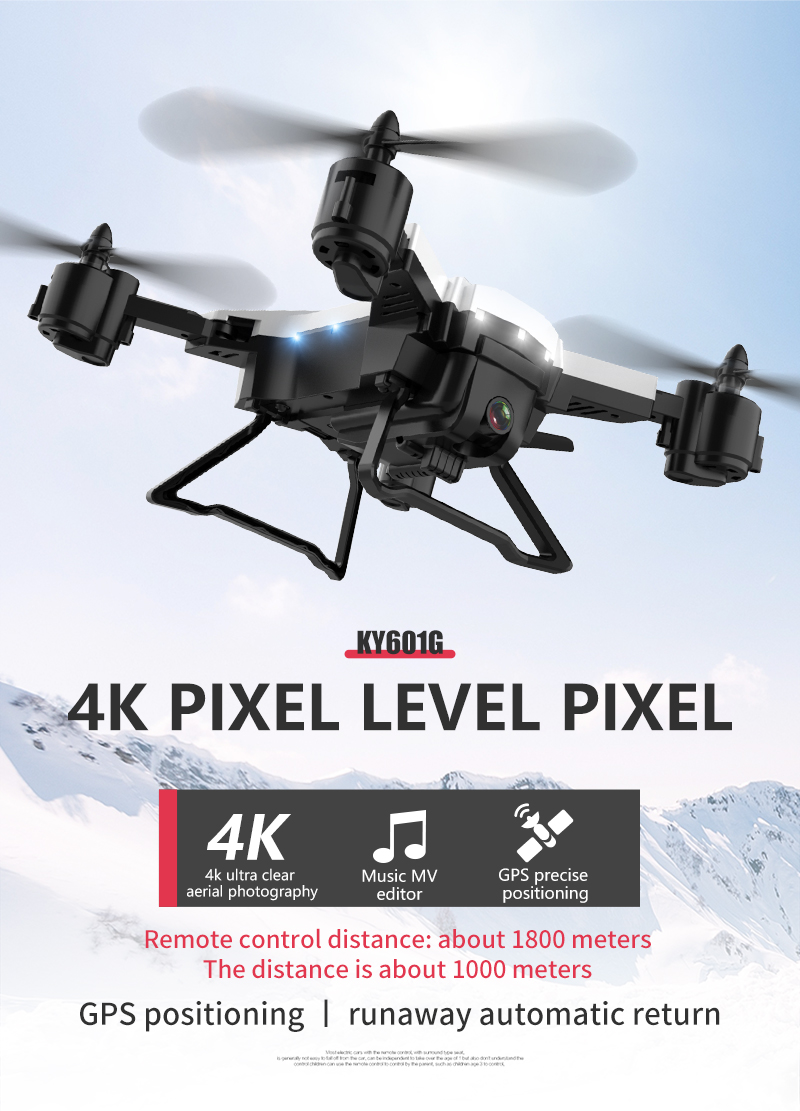 ドローン Tsモバイル Ky601G RC ドローン 折りたたみ式 GPS FPV クワッドコプター搭載 4K 空撮カ メラ付 RCクワッドコプター 2019 年冬新発売 5G KY601G RC Drone - GPS Quadcopter with 5G 4K HD Camera