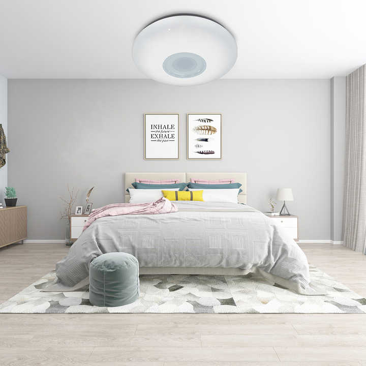 Plafoniera LED 56W Con Bluetooth E Luci RGB - Lampada Soffitto Dimmerabile Con Altoparlante E Telecomando Per Camera Bambini - Foto 12