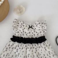 Vestido de Nailon para Bebé de Marca Privada, Vestido de Nailon Acolchado con Estampado Floral, Elegante Traje de Fiesta para Niñas, Personalizado