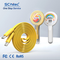 Cable USB C Schitec Blanco de 60W y 1m, TPE, Carga Súper Rápida, Tipo C a C, Cable UAB para iPhone