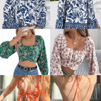 Vêtements d'occasion pour femmes : Robes et jupes d'été en mousseline de première qualité, lot de vêtements mixtes de seconde main en gros