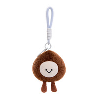 Pendentif Peluche Personnalisé en Forme de Noix de Pistache Mignonne, Porte-clés Dessin Animé, Breloque de Sac à Dos, Jouet en Peluche, Cadeau en Polyester