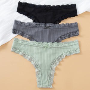 Tangas Sexys de Corte Alto Personalizables ODM, Ropa Interior Femenina con Nailon y Spandex Transpirables de Secado Rápido y Estampado de Letras - Product Image 2