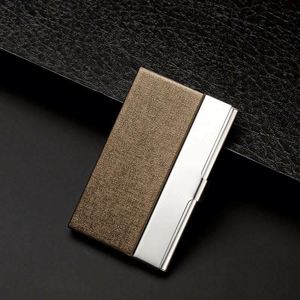 Custom Logo Silver Metal Name <b>Card</b> Case Stainless Steel PU Business <b>Card</b> <b>Holder</b> for BusinessLuxury Business <b>Card</b> Case - Product Image 4