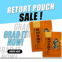 Sac résistant à la chaleur personnalisé, résistant aux fuites, non toxique, sans BPA, de qualité alimentaire, sac de pochette de cornue