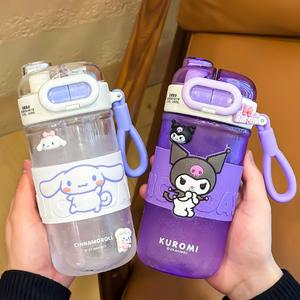 Botella de agua para niños My Melody, taza portátil de plástico de 500 ml con pajita para niñas, uso al aire libre - Product Image 3