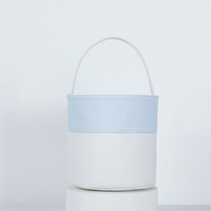 Bán Buôn Vải Phục Sinh Xô Trứng Hunt Tote Trẻ Em Monogram Seersucker Phục Sinh Giỏ - Product Image 6