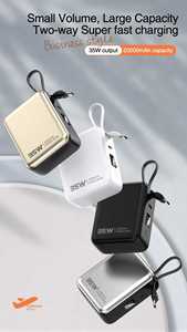 20000mAh ngân hàng điện cầm tay 35 Wát siêu nhanh sạc hai Loại-C Đầu ra LED hiển thị 3A pin bên ngoài công suất lớn cho điện thoại - Product Image 4