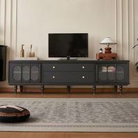 Ensemble de meubles de salon vintage KMJ, table basse électrique extensible en bois noir moderne et meuble TV pour chambre à coucher