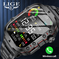 Reloj Inteligente LIGE BW0667 para Hombre con Llamadas y Marcación, Reloj Deportivo de Fitness Resistente al Agua con Asistente de Voz IA para Android e IOS