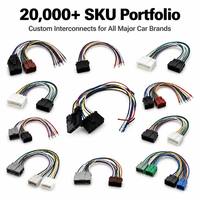 Faisceau de câblage ISO personnalisé pour autoradio, gaine en cuivre, nylon/PBT, multicolore, câble d'interconnexion audio pour autoradio de véhicule