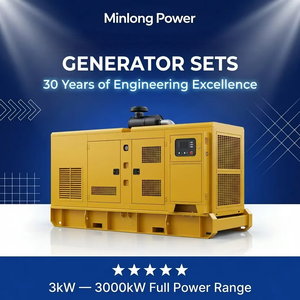 3 Phase <b>Generator</b> 50kw 100kw 150kw 200kw Industrial Heavy Duty Water Cooled Silent Type <b>Power</b> Set - Product Image 1