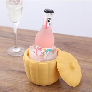 PC07 Moule à glaçons en silicone en forme de citrouille avec couvercles, cylindre pour fêtes à domicile, cocktails glacés, whisky, plateau à glaçons en silicone - Product Image 2