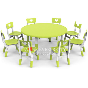 Meubles de classe pour la maternelle et la garderie, table multi-personnes en plastique, ensemble de bureau et de chaise coloré pour enfants, table et chaise pour enfants - Product Image 5