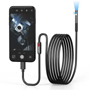 ANESOK Android Mobile Phone USB OTG 1080P Endoscope Flexible Snake Videoscope Inspection Camera Rigid Video Automotive Borescope