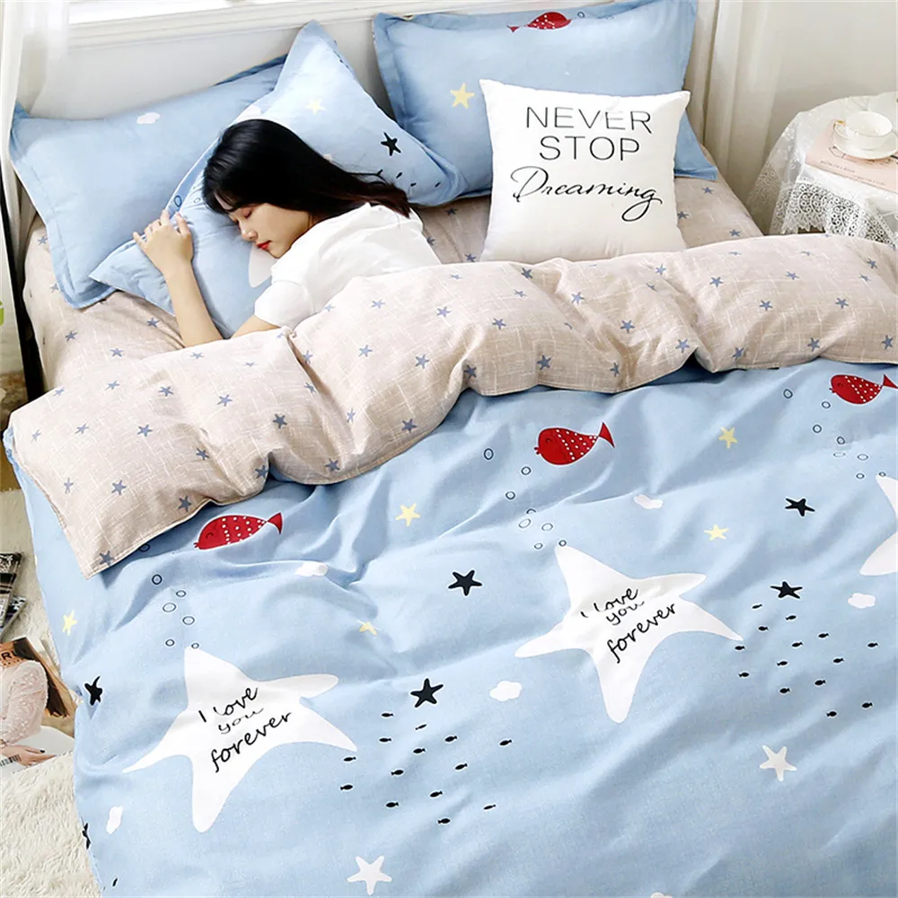 Ga Trải Giường 100% Cotton Hoa Thiết Kế Bed Sheet Duvet Covers Với Phù Hợp Với Rèm Vòng Giường Covers