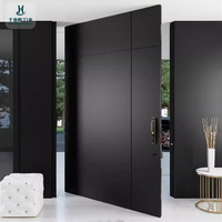 Porte pivotante anti-effraction en aluminium moulé de haute qualité, style coréen, moderne et minimaliste, invisible, pour entrée de villa, structure durable