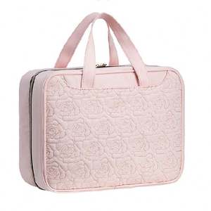 Trousse de toilette suspendue grande capacité pour l'extérieur avec compartiment étanche et rotation à 360° °   Crochet en métal pour des voyages bien organisés - Product Image 1