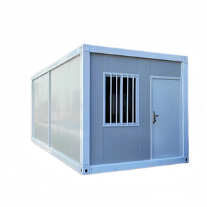 Casa Contenedor Plana de 20 pies OEM ODM, Edificio Prefabricado Ignífugo para Dormitorio de Personal de Construcción de Puentes y <span class=keywords><strong>Carreteras</strong></span>, Oficina - Product Image 1