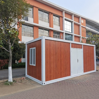 Contenedor pequeño de acero ligero móvil moderno de 20 pies, casa contenedor de paquete plano, casa Villa para oficina de granja