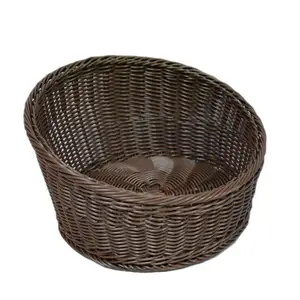 Handmade Bamboo Basket Round Dustpan Bread And Fruit Basket