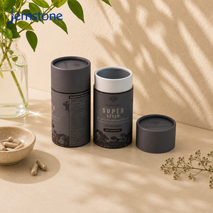 Boîte d'emballage en tube kraft de haute qualité pour compléments alimentaires recyclables, emballage en tube de papier cylindrique personnalisé avec estampage - Product Image 2