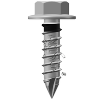 Tornillos autoperforantes de acero inoxidable para montaje solar, tornillos Tek de cabeza hexagonal plana cuadrada con arandelas de goma para letreros artísticos