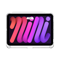 Étui de protection transparent pour tablette iPad mini 6 pour iPad 9 10,2 pouces avec emplacement pour stylet, coque arrière souple en TPU transparent flexible