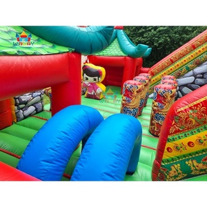 Nouveau Palais Oriental Mystérieux Pékin Cité Interdite Dragon Chinois Loong Château Gonflable pour Location ou Événements - Product Image 3