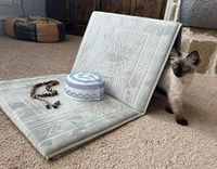 Tapis de prière musulman pliable de qualité supérieure-Rembourrage épais pliable pour mosquée ou tapis de prière portable à la maison