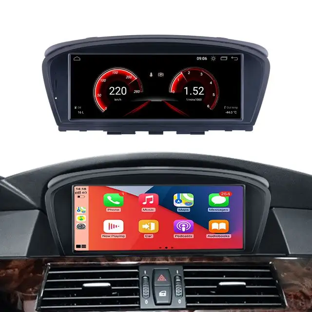 Android 12 8.8 pouces 8 + 128GB Car DVD Player Radio pour 2009-2012 BMW Série 5 E60 E61 E62 E63 Série 3 E90 E91 E92 E93 CIC GPS 4G